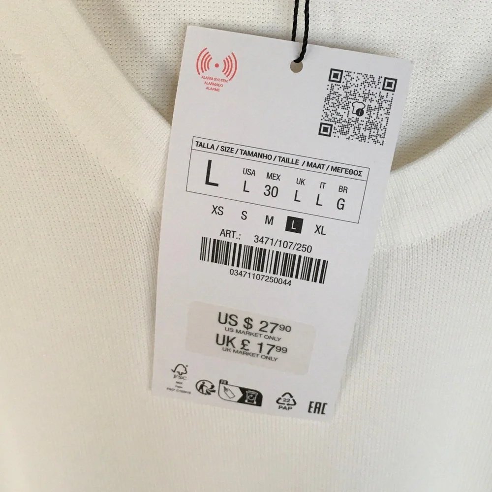 Zara Classic White Tank Top - Picture 2 of 5